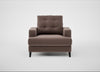 Mistral Armchair Smart Velvet Mouse / Black