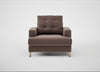 Mistral Armchair Smart Velvet Mouse / Natural