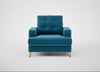 Mistral Armchair Smart Velvet Ocean Blue / Natural