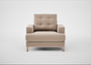 Mistral Armchair Smart Velvet Pebble / Natural