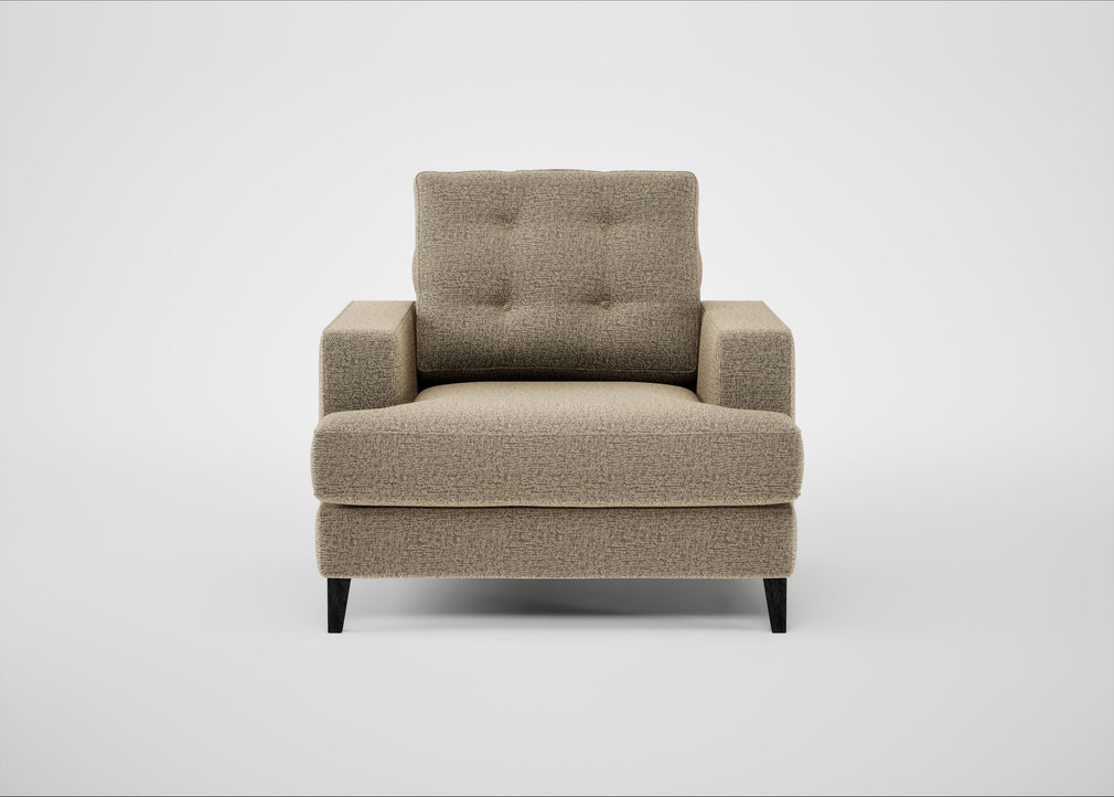 Mistral Armchair Boucle Velvet Rocky / Black