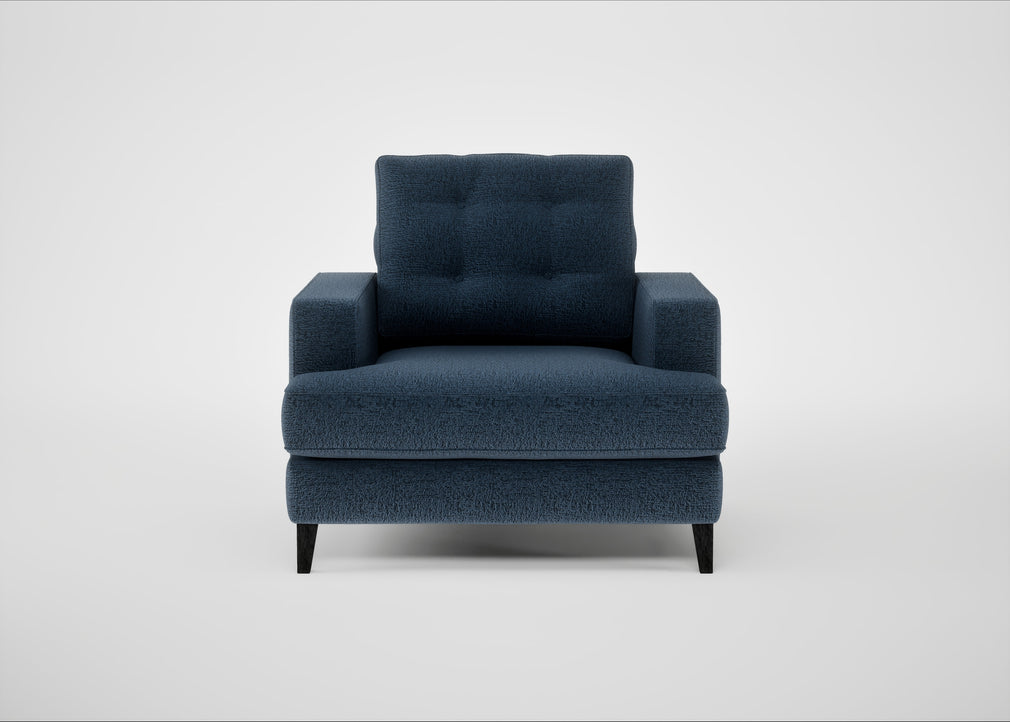 Mistral Armchair Boucle Velvet Space / Black