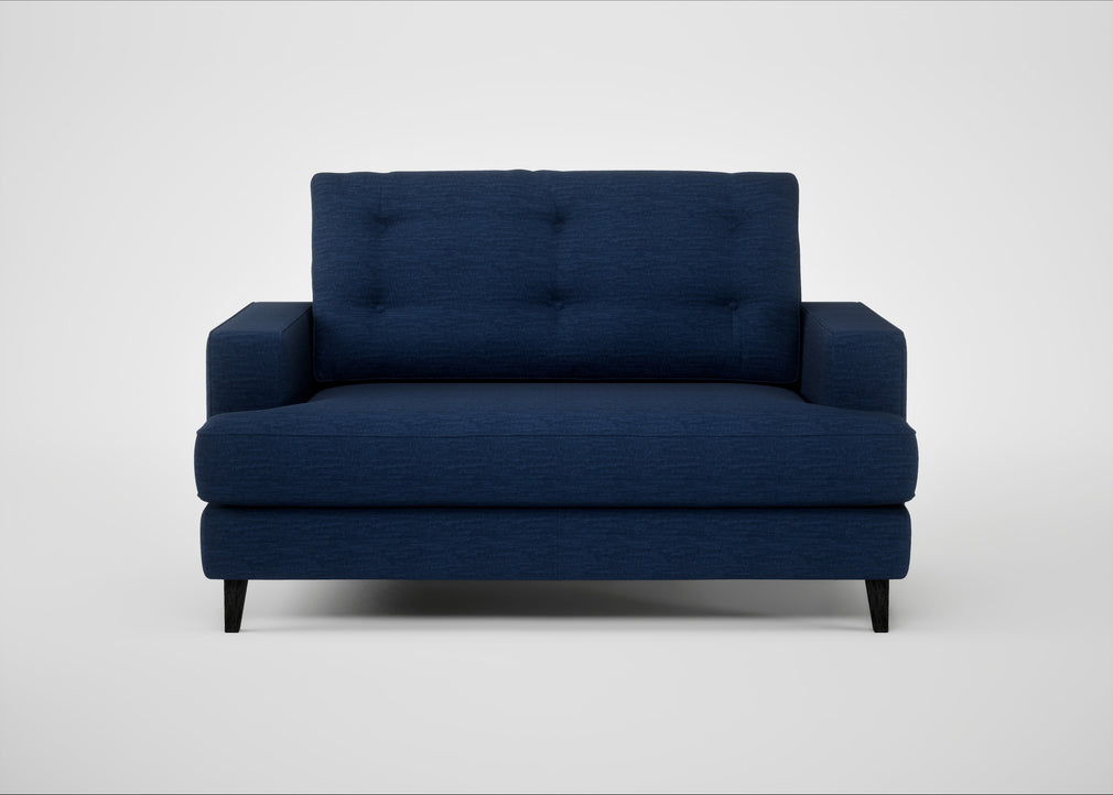 Mistral Loveseat Broad Weave Lagoon / Black