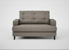 Mistral Loveseat Broad Weave Pebble / Black