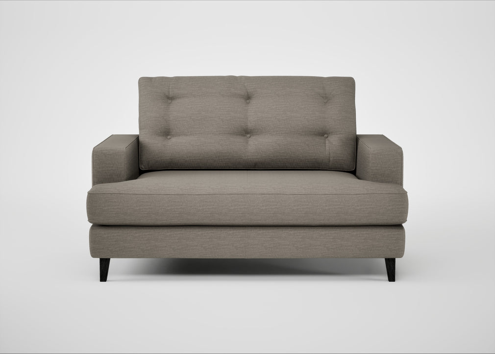 Mistral Loveseat Broad Weave Pebble / Black