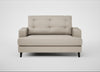 Mistral Loveseat Broad Weave Putty / Black