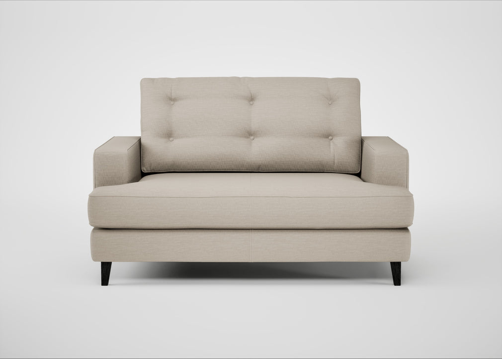 Mistral Loveseat Broad Weave Putty / Black