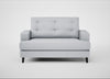 Mistral Loveseat Broad Weave Tin / Black