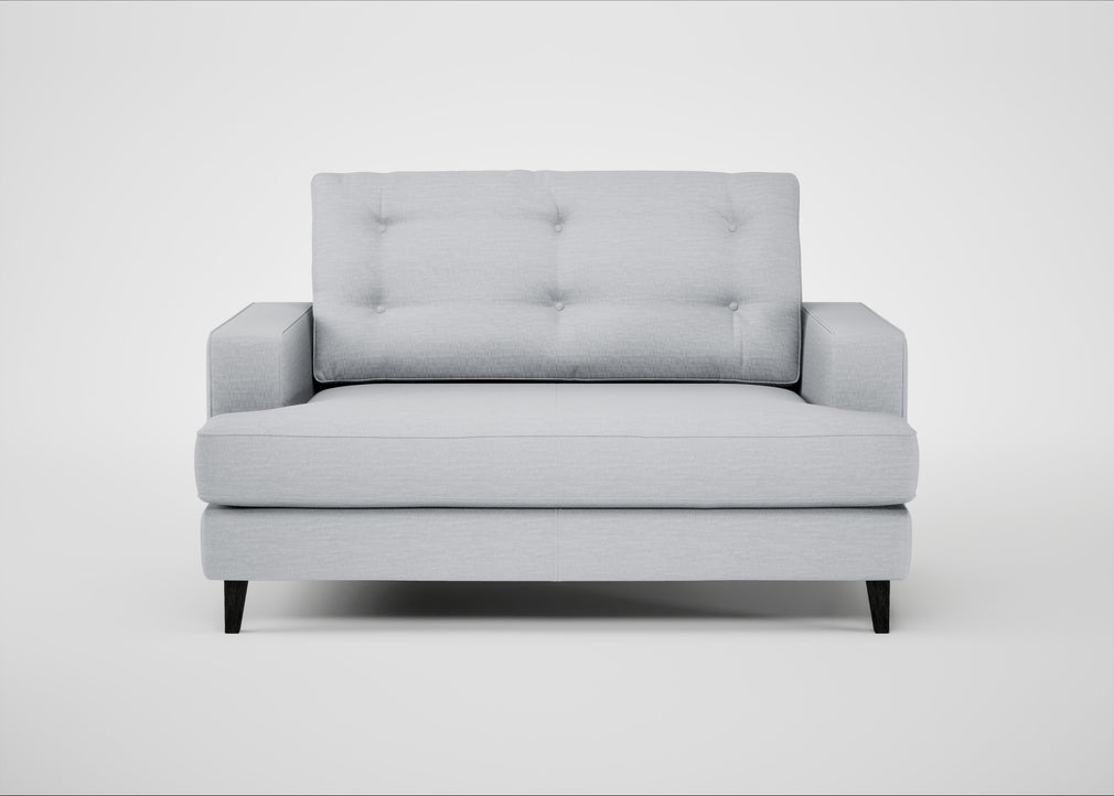 Mistral Loveseat Broad Weave Tin / Black