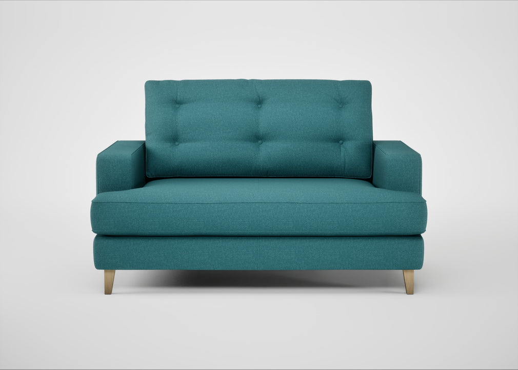 Mistral Loveseat Brushed Cotton Cadet / Natural