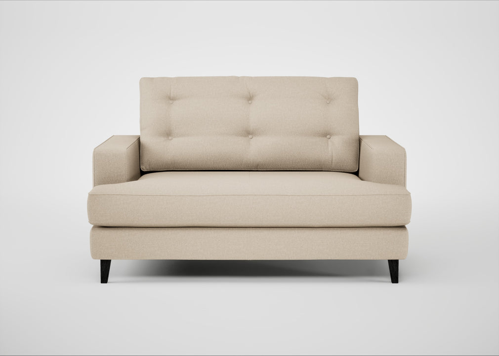 Mistral Loveseat Brushed Cotton Oat / Black