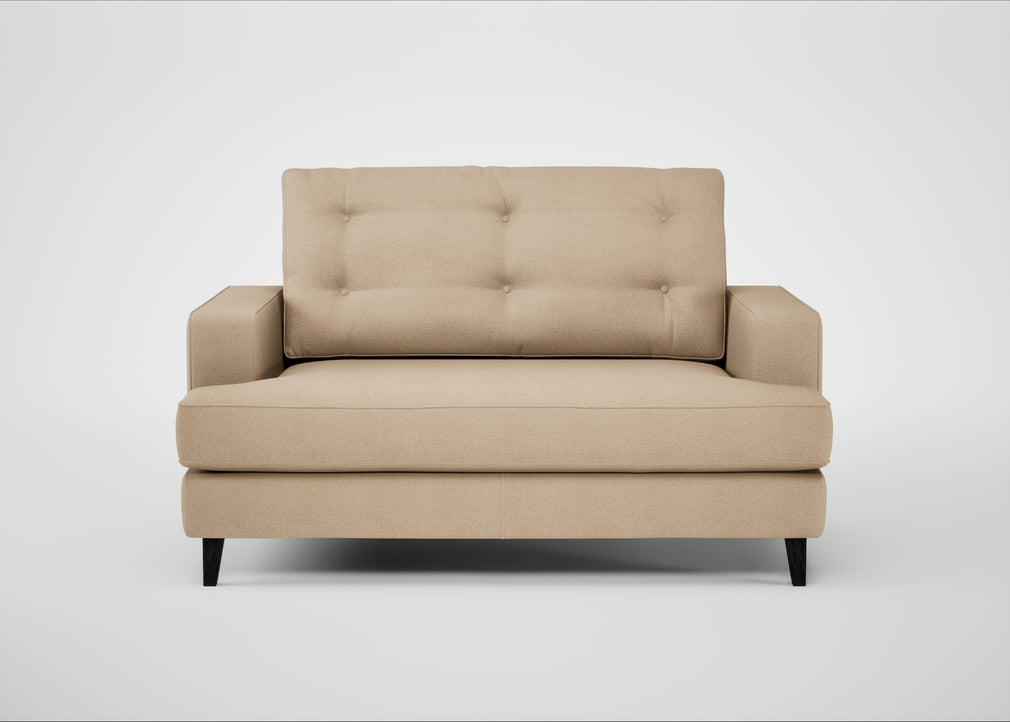 Mistral Loveseat Capelo Linen-Cotton Bamboo / Black