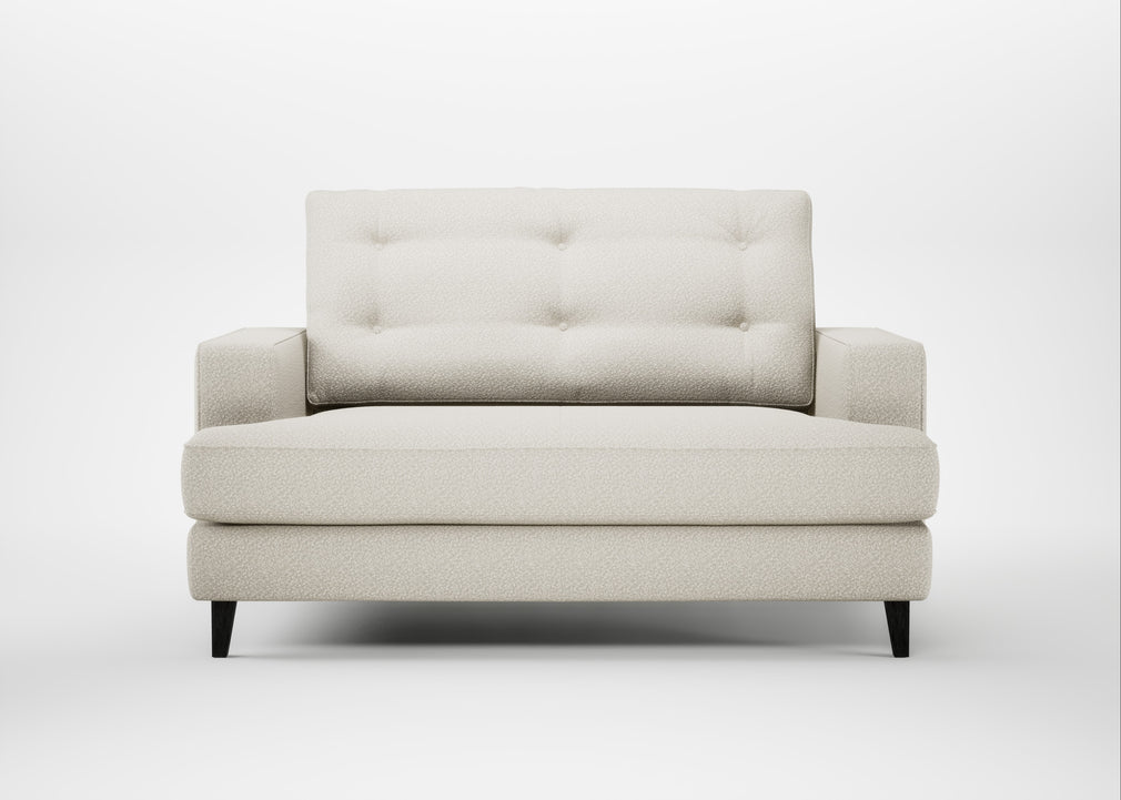 Mistral Loveseat Chunky Boucle Ecru / Black