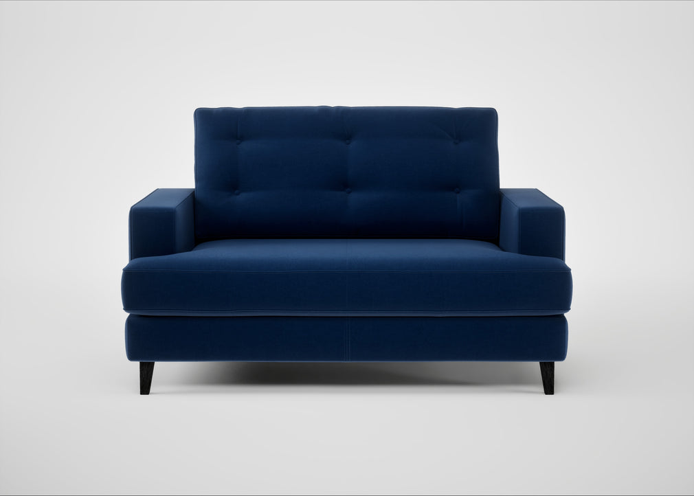 Mistral Loveseat Cotton Velvet Midnight / Black