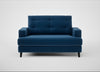 Mistral Loveseat Cotton Velvet Petrol / Black