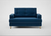 Mistral Loveseat Cotton Velvet Petrol / Natural