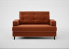 Mistral Loveseat Cotton Velvet Russet / Black