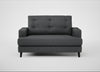 Mistral Loveseat Melton Wool Granite / Black