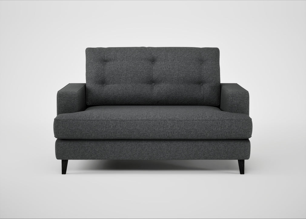 Mistral Loveseat Melton Wool Granite / Black