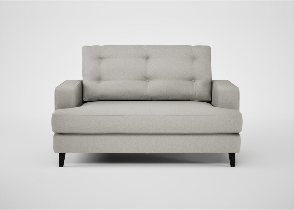 Mistral Loveseat Melton Wool Limestone / Black