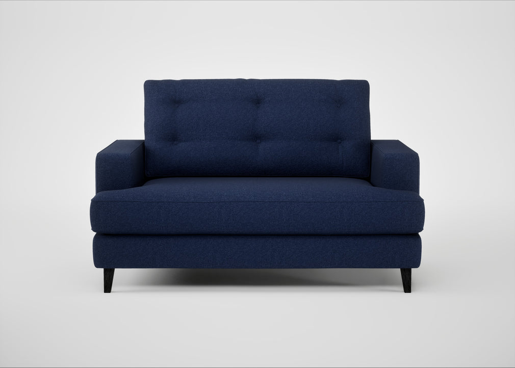 Mistral Loveseat Melton Wool New Navy / Black