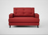 Mistral Loveseat Melton Wool Red Oxide / Black