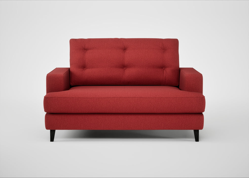 Mistral Loveseat Melton Wool Red Oxide / Black
