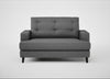 Mistral Loveseat Melton Wool Shale / Black
