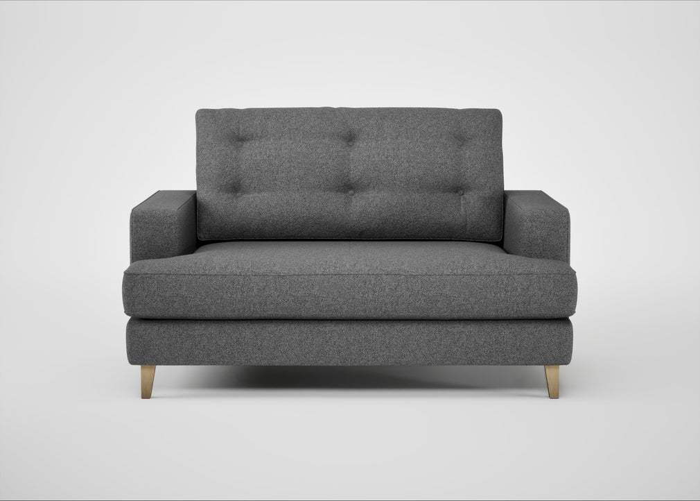 Mistral Loveseat Melton Wool Shale / Natural