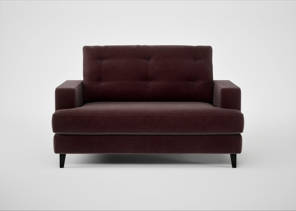 Mistral Loveseat Smart Luxe Velvet Acorn / Black
