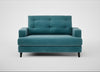 Mistral Loveseat Smart Luxe Velvet Airforce Blue / Black