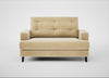 Mistral Loveseat Smart Luxe Velvet Biscuit / Black
