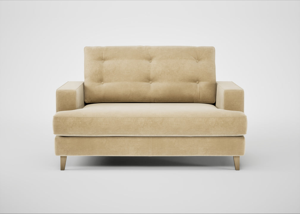 Mistral Loveseat Smart Luxe Velvet Biscuit / Natural