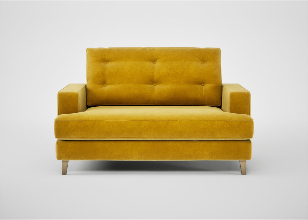 Mistral Loveseat Smart Luxe Velvet Canary / Natural