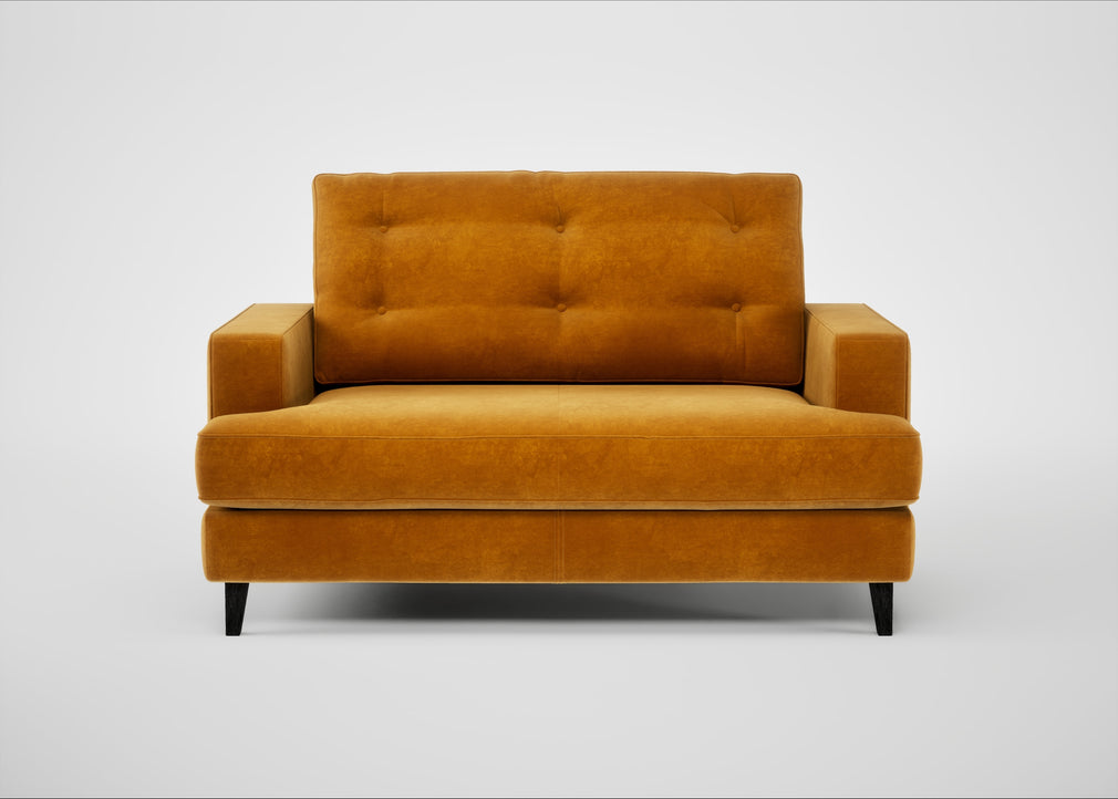 Mistral Loveseat Smart Luxe Velvet Cognac / Black
