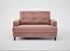 Mistral Loveseat Smart Luxe Velvet Dusky Pink / Black