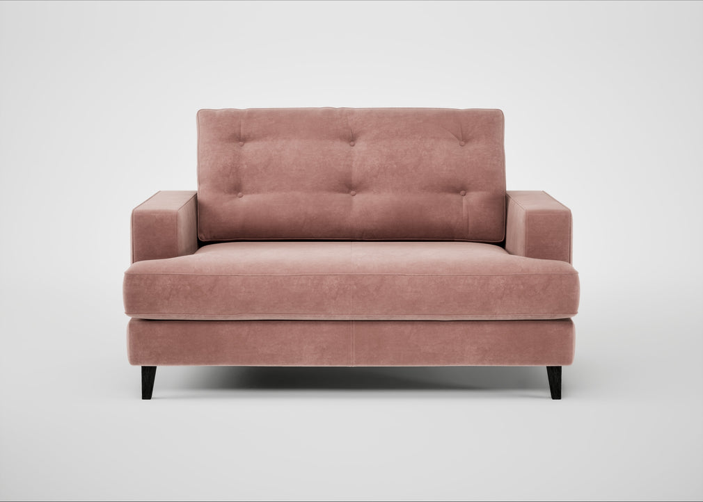 Mistral Loveseat Smart Luxe Velvet Dusky Pink / Black