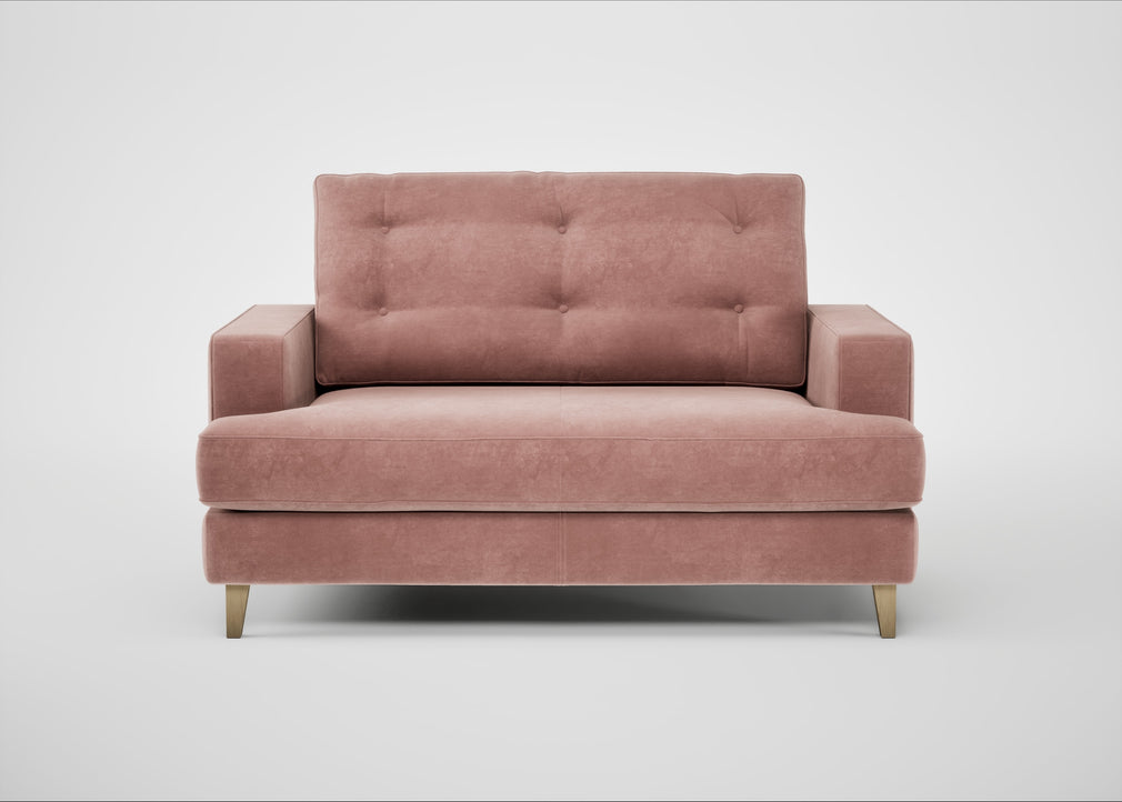 Mistral Loveseat Smart Luxe Velvet Dusky Pink / Natural