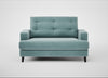 Mistral Loveseat Smart Luxe Velvet Mineral Blue / Black