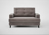 Mistral Loveseat Smart Luxe Velvet Mushroom / Black