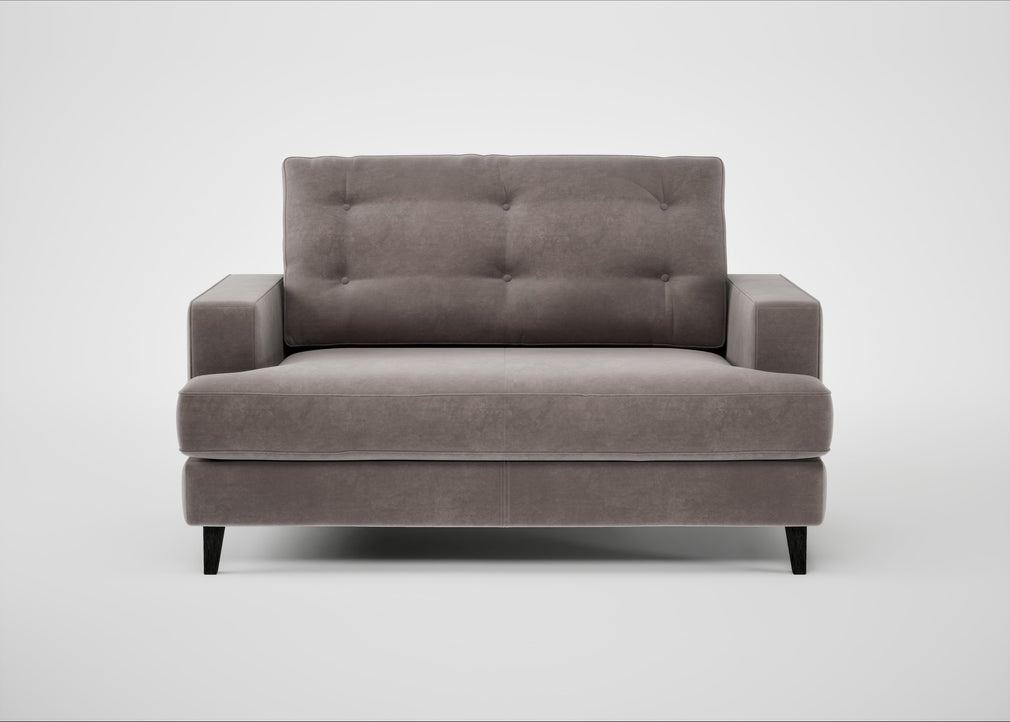Mistral Loveseat Smart Luxe Velvet Mushroom / Black