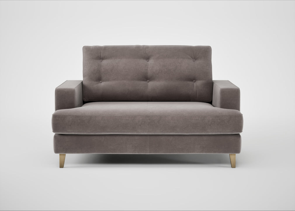 Mistral Loveseat Smart Luxe Velvet Mushroom / Natural