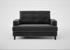Mistral Loveseat Smart Luxe Velvet Nickel / Black