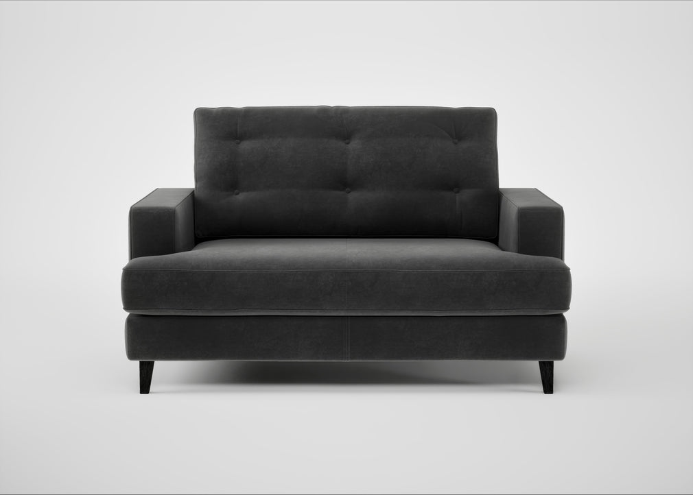 Mistral Loveseat Smart Luxe Velvet Nickel / Black
