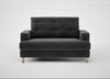 Mistral Loveseat Smart Luxe Velvet Nickel / Natural