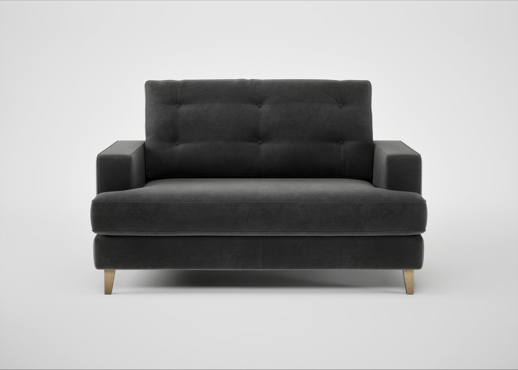 Mistral Loveseat Smart Luxe Velvet Nickel / Natural