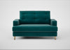 Mistral Loveseat Smart Luxe Velvet Ocean Green / Natural