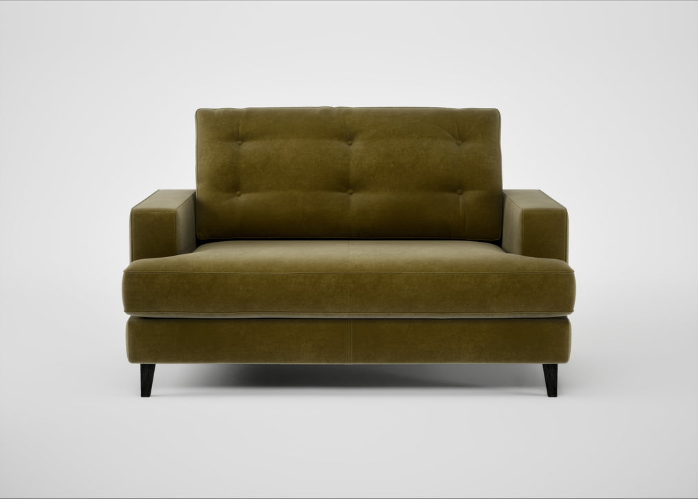 Mistral Loveseat Smart Luxe Velvet Peridot / Black