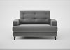 Mistral Loveseat Smart Velvet Mercury / Black
