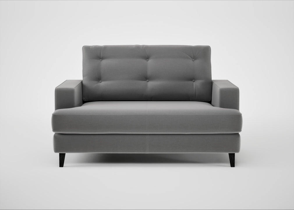 Mistral Loveseat Smart Velvet Mercury / Black